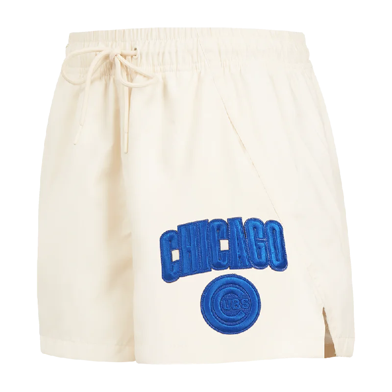 MLB CHICAGO CUBS TRIPLE TONAL WOMEN'S WOVEN SHORT (EGGSHELL)