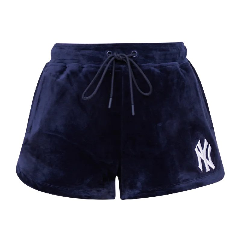 MLB NEW YORK YANKEES CLASSIC WOMEN'S VELOUR SHORT (MIDNIGHT NAVY)