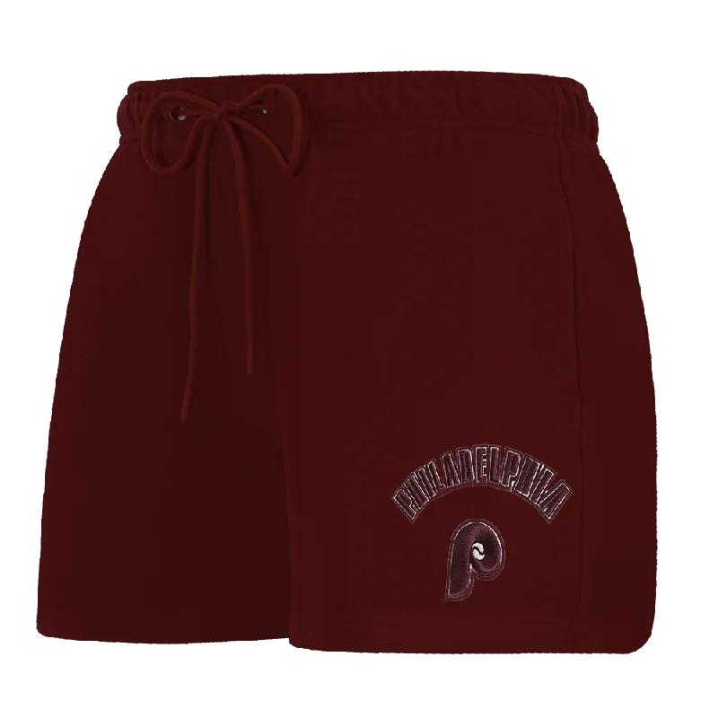 MLB PHILADELPHIA PHILLIES RETRO CLASSIC WOMEN'S SHORT (WINE)