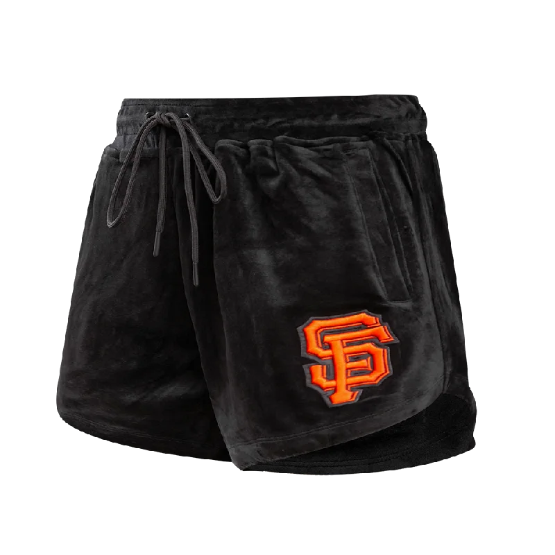 MLB SAN FRANCISCO GIANTS CLASSIC WOMEN'S VELOUR SHORT (BLACK)