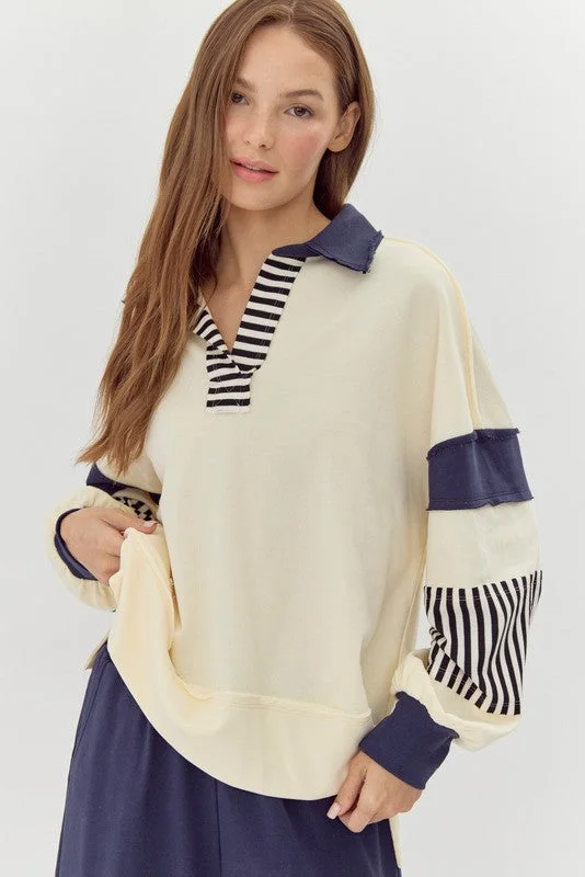 Manny Mixed Striped Sweatshirts Top