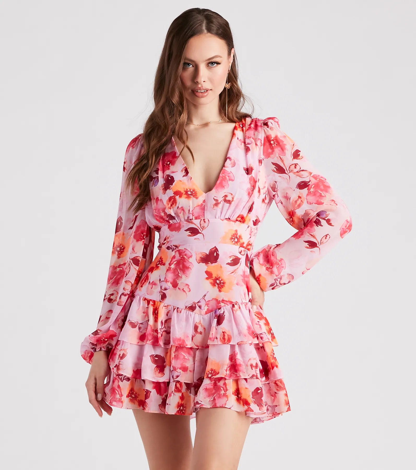 Spring In Full Swing Floral Skater Dress