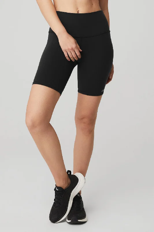 7" High-Waist Biker Short - Black